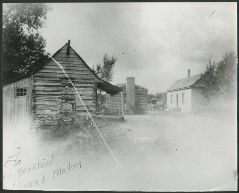 Una foto de la granja de Green Flake en Union, Utah, alrededor de 1910. Green Flake era un miembro de raza negra de la compañía pionera de vanguardia de Brigham Young en 1847.