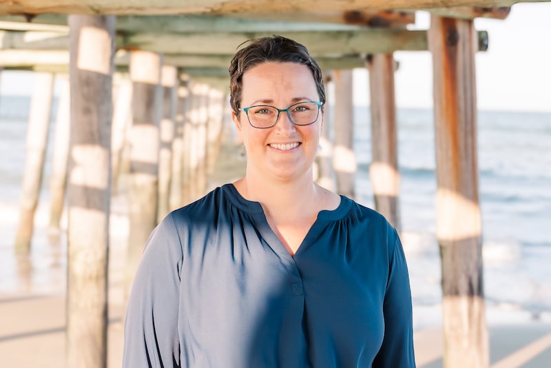 Katherine Wright aparece en la fotografía tomada en Chesapeake, Virginia, en agosto de 2026.