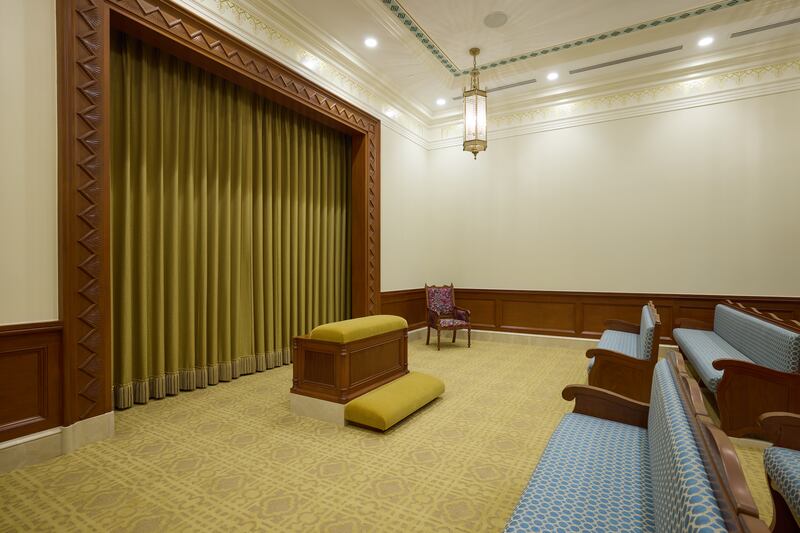Una sala de instrucción en el Templo de Bacólod, Filipinas.