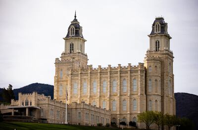 El Templo de Manti, Utah, de La Iglesia de Jesucristo de los Santos de los Últimos Días es fotografiado en Manti, el sábado, 1 de mayo de 2021.