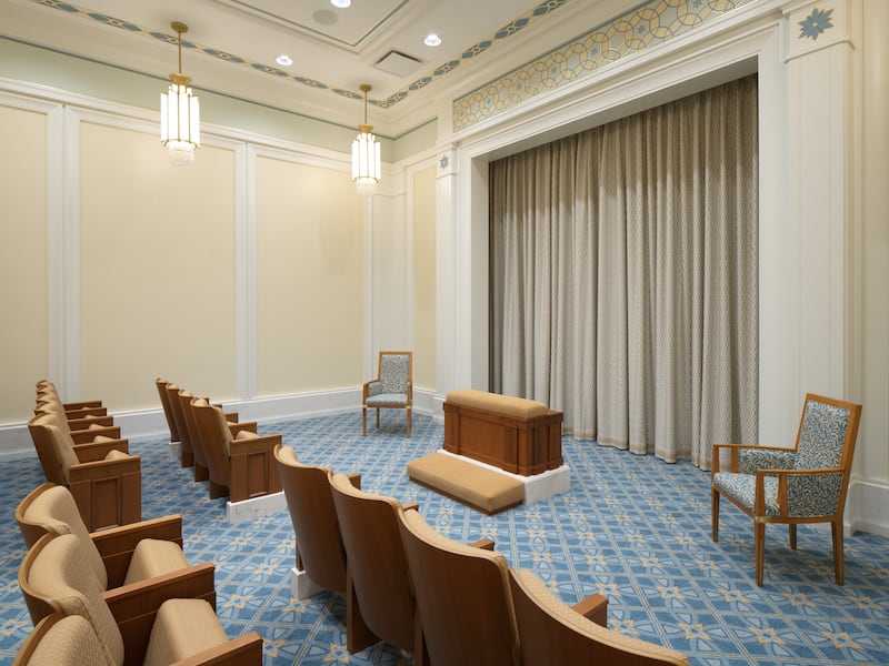 Una sala de instrucción en el Templo de Belo Horizonte, Brasil.