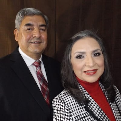 Francisco Zapata Orozco y María Esther Marín Olivo de Zapata.
