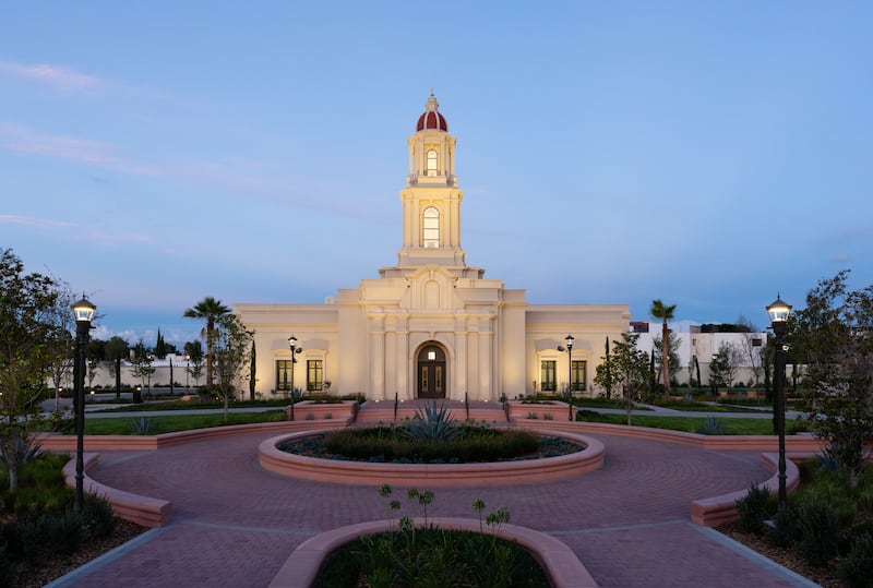 El Templo de San Luis Potosí, México al atardecer.