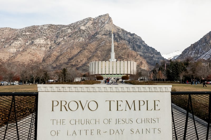 The Provo Utah Temple is pictured on Wednesday, Dec. 13, 2023.