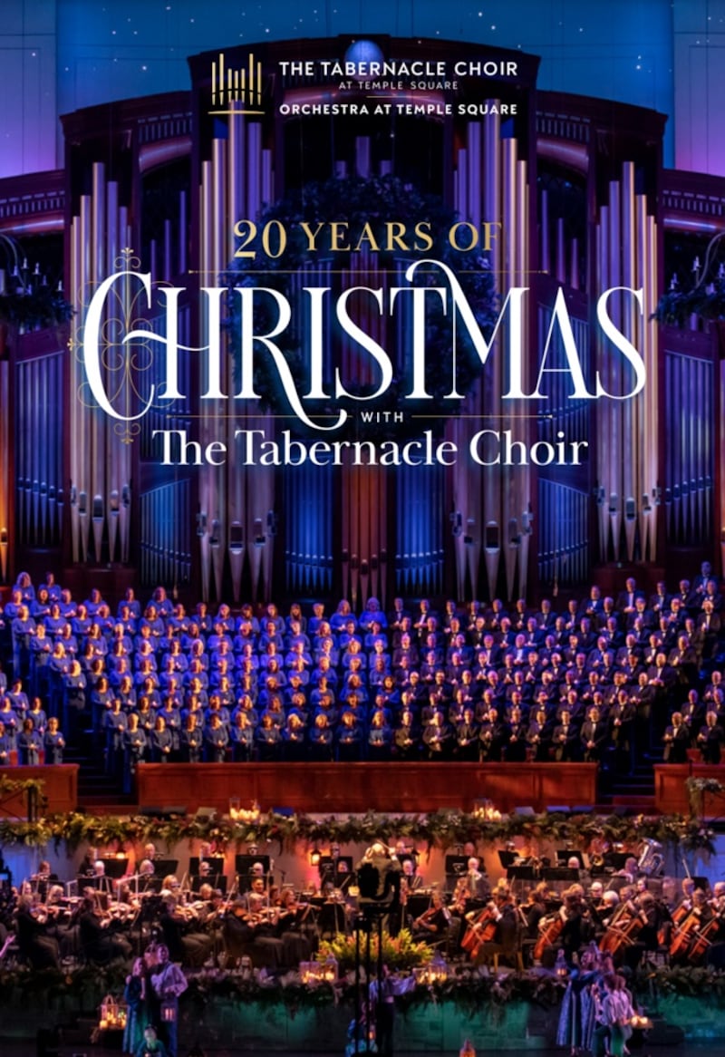 “20 años de Navidad con el Coro del Tabernáculo” es un DVD con los conciertos navideños pasados del Coro del Tabernáculo de la Manzana del Templo y la Orquesta de la Manzana del Templo.