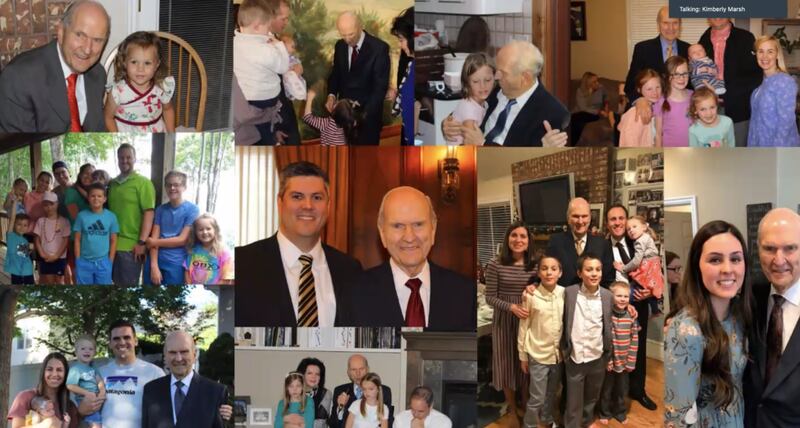 276 personas desde 61 localidades participaron de una celebración de cumpleaños para el presidente Russell M. Nelson llevada a cabo por videoconferencia el domingo, 6 de septiembre —tres días antes de su cumpleaños, el 9 de septiembre.