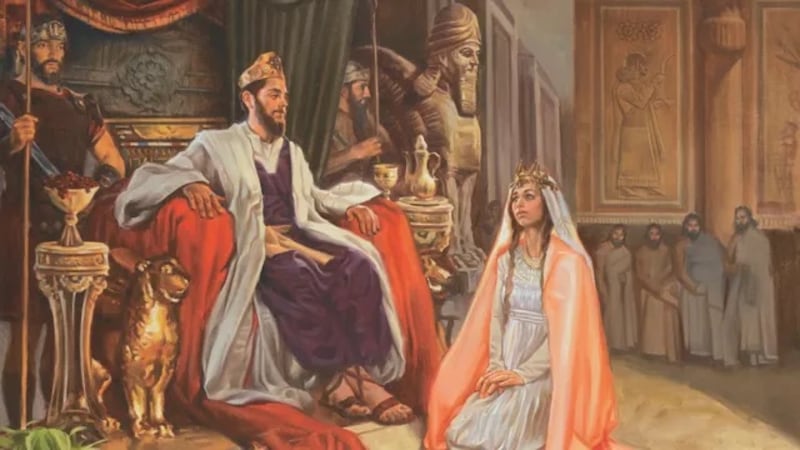 "La reina Ester salva al pueblo de Jehová" es obra de Sam Lawlor.