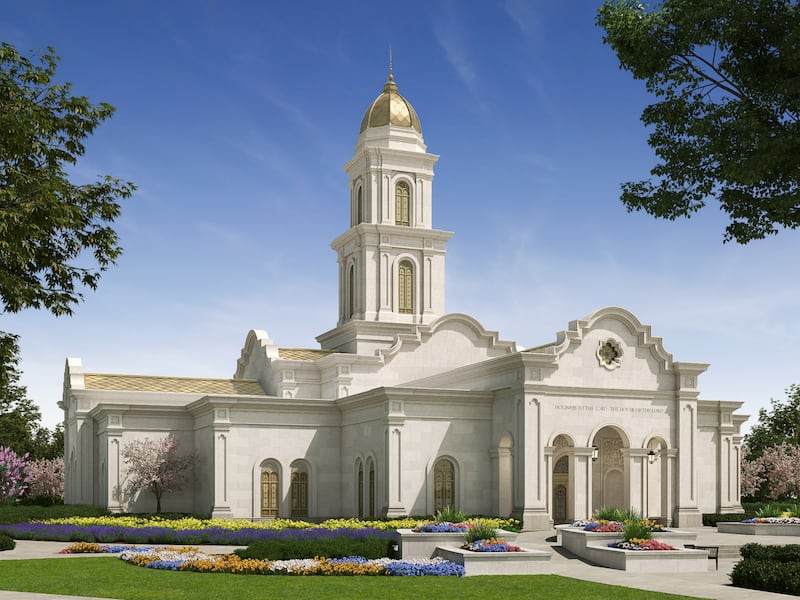 Una representacion del Templo de Fort Worth Texas.