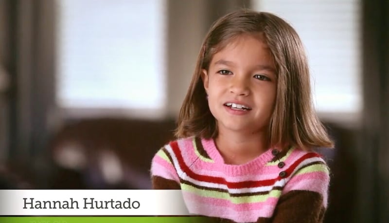 Hannah Hurtado, como aparece en un video de FamilySearch de 2013.