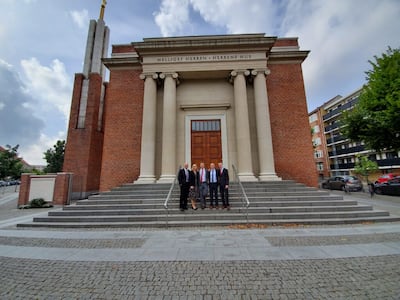 La familia Wright durante su visita a Dinamarca en 2019.