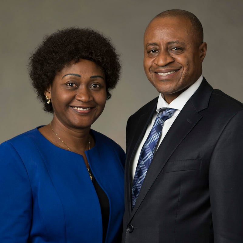 Lucie y Alfred Kyungu.