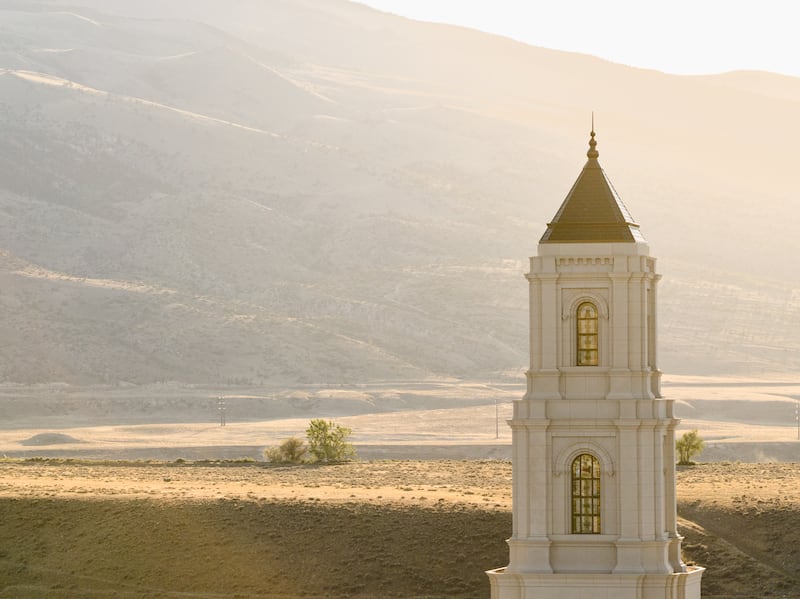 La torre sobre el Templo de Cody, Wyoming.