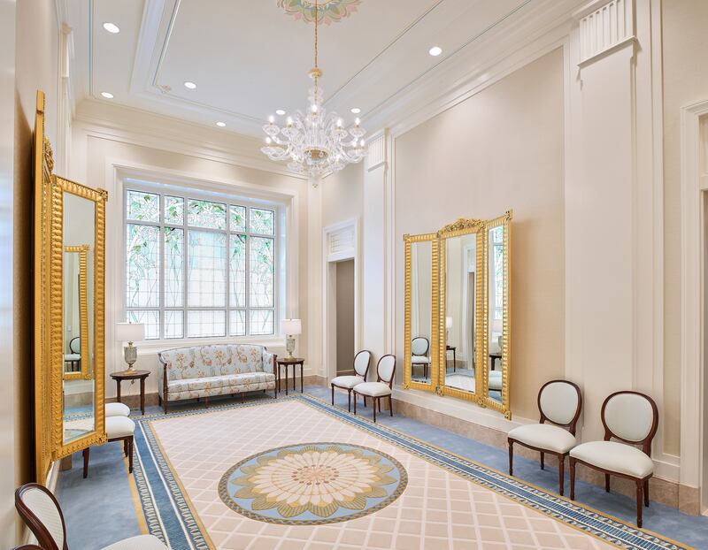 El salón de la novia del Templo de Lindon, Utah.