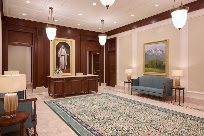 El escritorio de recomendaciones del Templo de Lindon, Utah.