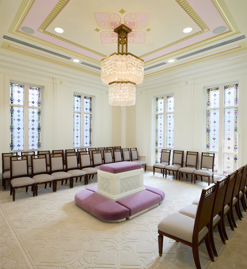 Una sala de sellamiento dentro del Templo de Camboya en Phnom Penh.