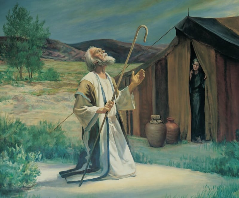 “Abraham en las llanuras de Mamre”, de Grant Romney Clawson.