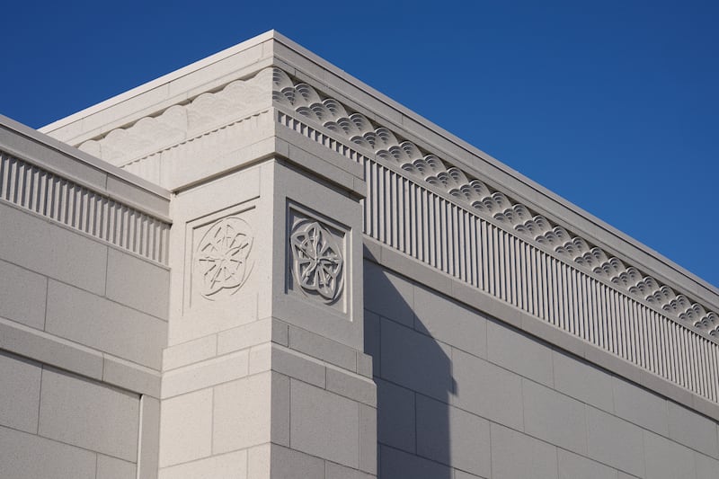 El exterior del Templo de Willamette Valley, Oregón.