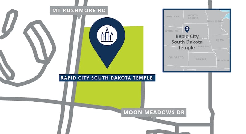 Un plano del sitio del Templo de Rapid City, Dakota del Sur.