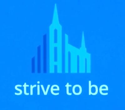 Un logotipo para niños y jóvenes que se muestra durante el evento cara a cara.