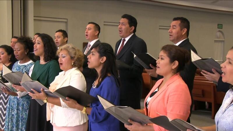 Un coro de México interpreta “Redentor de Israel”, el cual se transmitió durante la sesión del domingo por la mañana de la 191ª Conferencia General Anual de La Iglesia de Jesucristo de los Santos de los Últimos Días, el 4 de abril de 2021.