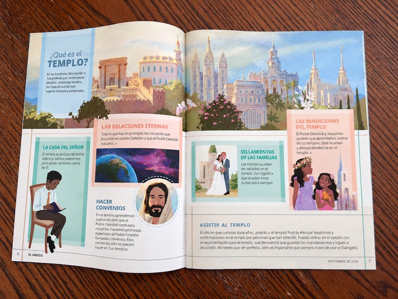 Las páginas 6-7 de la revista El Amigo de septiembre de 2026 responden la pregunta: "¿Qué es el templo?"