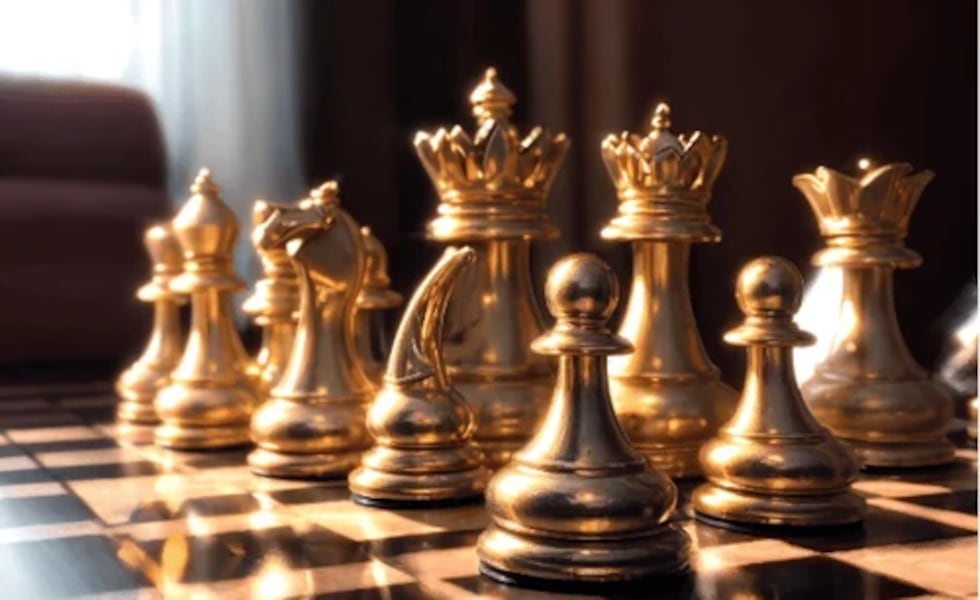 Un tablero de ajedrez.