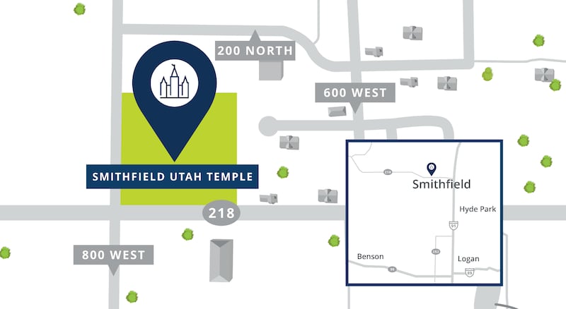 La ubicación del Templo de Smithfield, Utah.