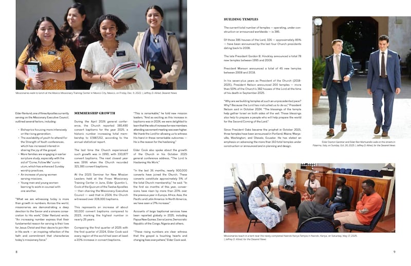 Páginas 8 y 9 de Missionary Work in The Church of Jesus Christ of Latter-day Saints.