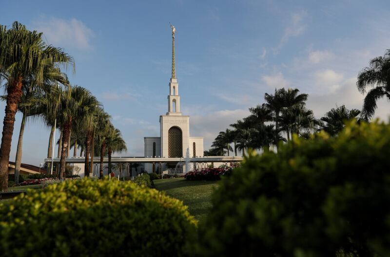 El Templo de São Paulo de La Iglesia de Jesucristo de los Santos de los Últimos Días en São Paulo, Brasil, se ve al en el jueves, 24 de mayo de 2018.