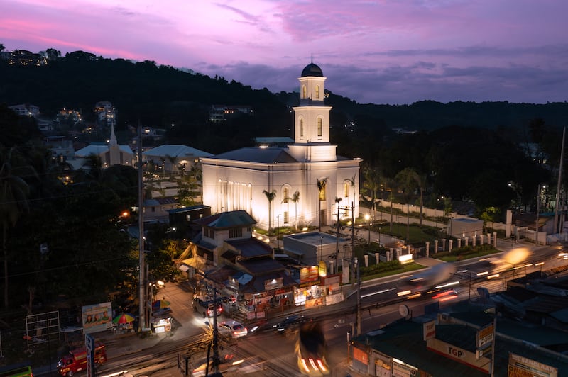 El exterior del Templo de Dávao, Filipinas.