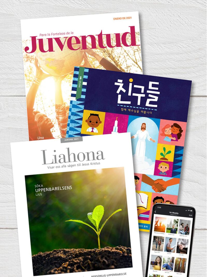 Las tres revistas publicadas por La Iglesia de Jesucristo de los Santos de los Últimos Días son la Liahona, Para la Fortaleza de la Juventud y la Amiga.