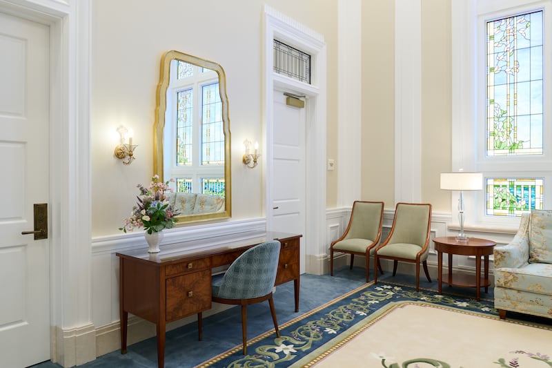 El cuarto de la novia en el Templo de Willamette Valley, Oregón.