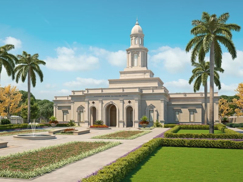 Una representación del Templo de Managua, Nicaragua.