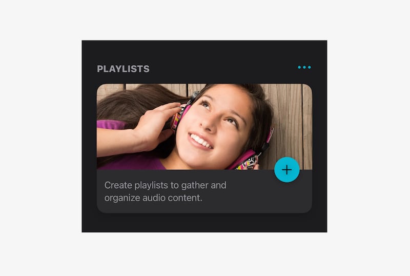 La función de listas de reproducción de la Biblioteca del Evangelio.