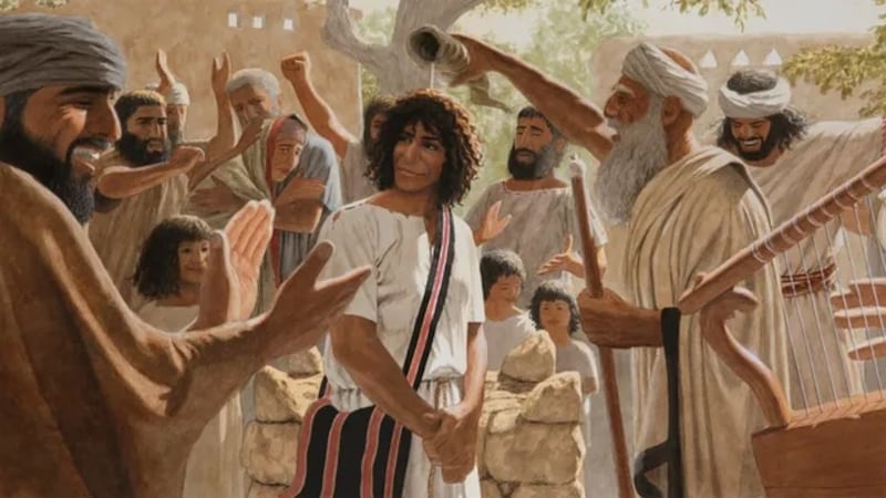 "El profeta Samuel unge a David para ser rey de Israel en Belén" es de Balage Balogh.