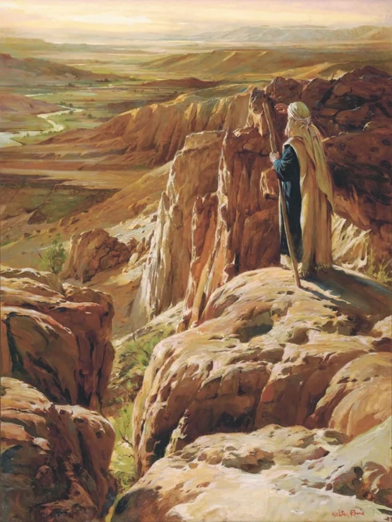 "El Señor le mostró toda la tierra" es de Walter Rane.