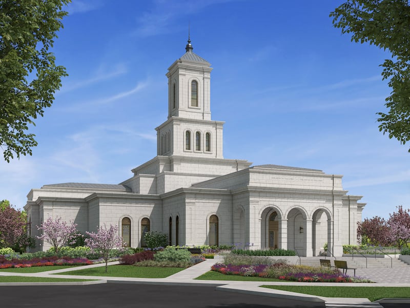 Una presentación arquitectónica del Templo de Charlotte Carolina del Norte.