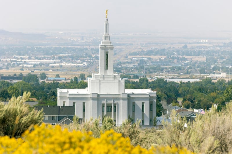 El Templo de Pocatello, Idaho, de La Iglesia de Jesucristo de los Santos de los Últimos Días, en el lunes, 13 de septiembre de 2021.