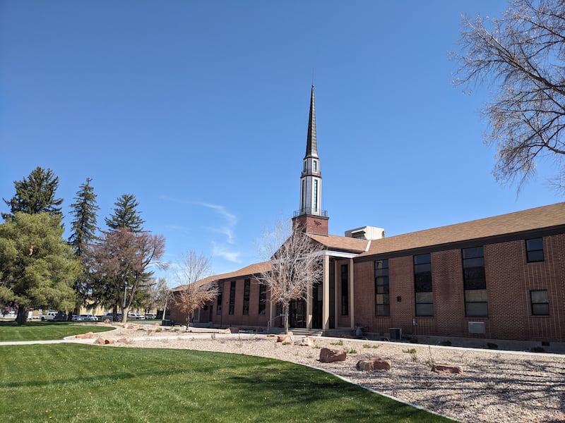 Un centro de reuniones de La Iglesia de Jesucristo de los Santos de los Últimos Días en Mount Pleasant, Utah, el 8 de julio de 2025.