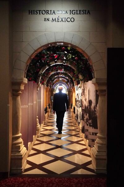 Una vista de las exhibiciones en el Centro de Visitantes del Templo de la Ciudad de México de La Iglesia de Jesucristo de los Santos de los Últimos Días, el viernes 24 de enero de 2020. La rica historia de los santos de los últimos días de México se ensalza en el centro de Visitantes.