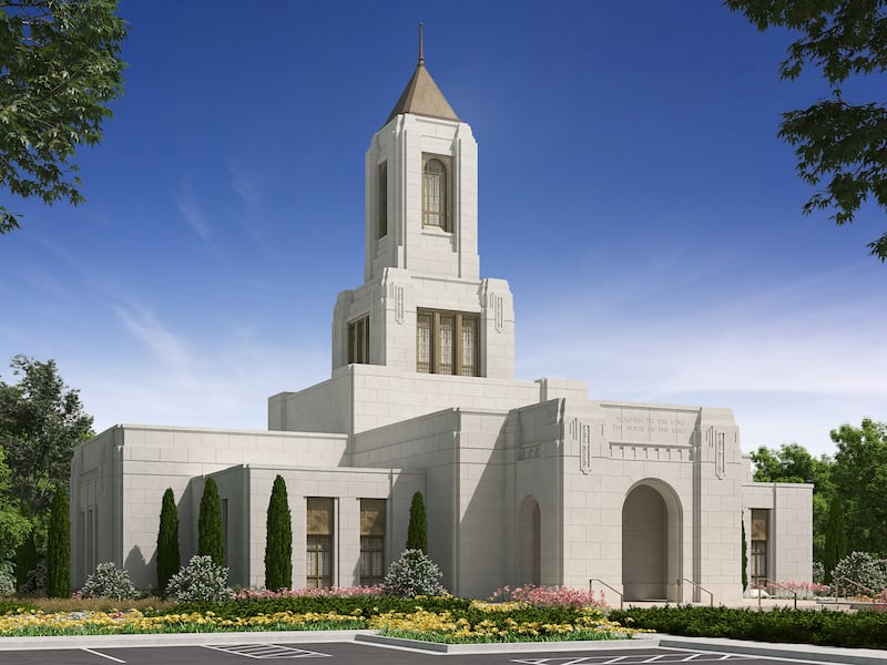 Representación exterior del Templo de Wichita, Kansas.