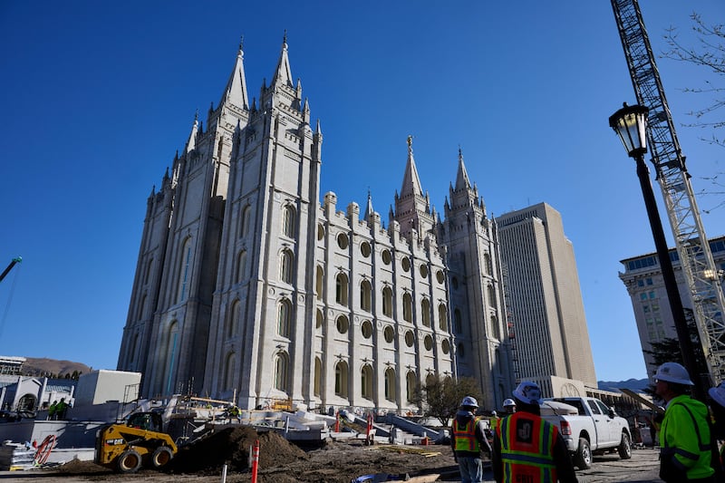 Se retiró por completo el andamiaje del Templo de Salt Lake, en Salt Lake City. Foto tomada el miércoles, 11 de marzo de 2026.