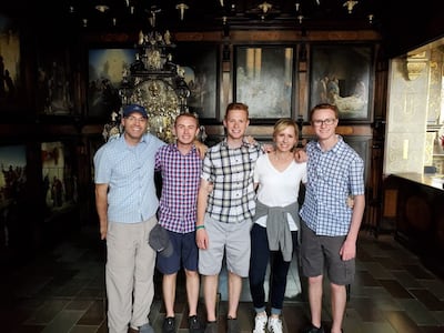 La familia Wright durante su visita a Dinamarca en 2019.