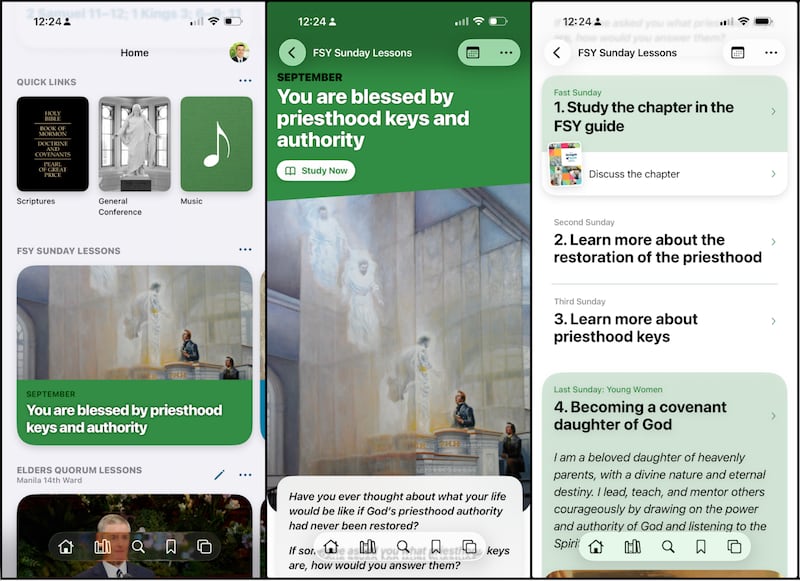 El plan de estudios para los jóvenes ahora se puede encontrar en la aplicación Gospel Library antes de los cambios de septiembre de 2026.