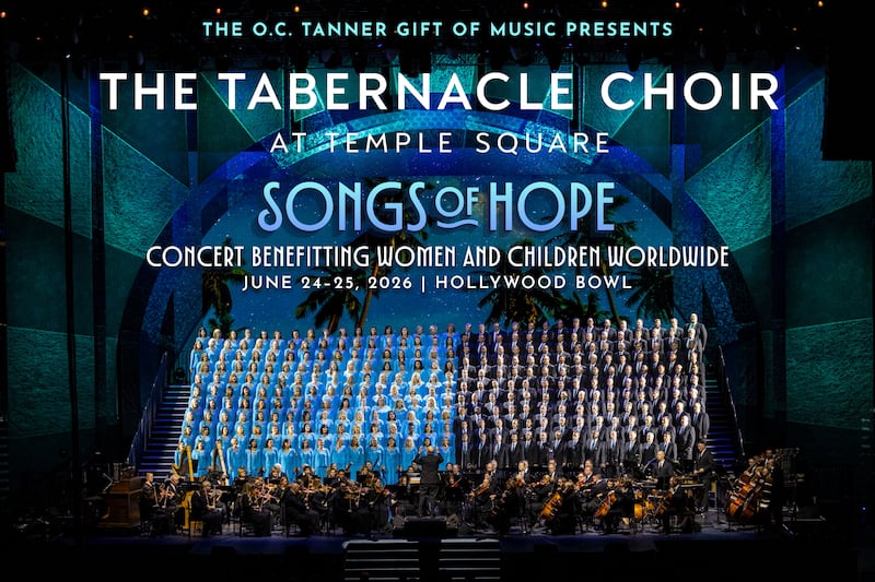 El Coro del Tabernáculo y la Orquesta de la Manzana del Templo, junto con el Regalo de Música O.C. Tanner, han anunciado que las entradas para el concierto benéfico "Canciones de esperanza" en el Hollywood Bowl en Los Ángeles, California, estarán disponibles a partir del 17 de abril de 2026.
